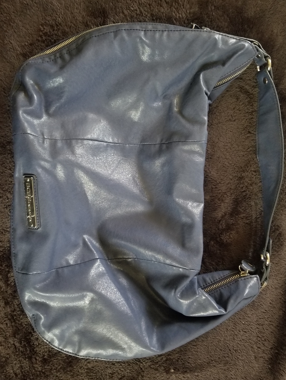 BCBGeneration Blue Shoulder Hobo Bag - Preowned
